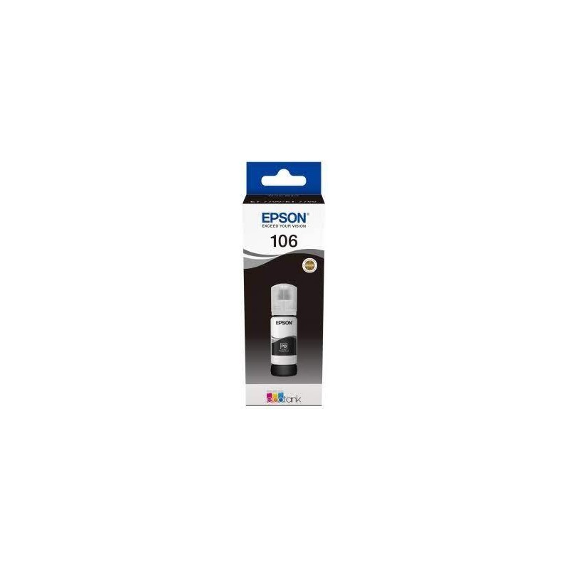 EPSON TINTA BOTE NEGRO ECO TANK PHOTO ET-7700, 7750 - Nº 106