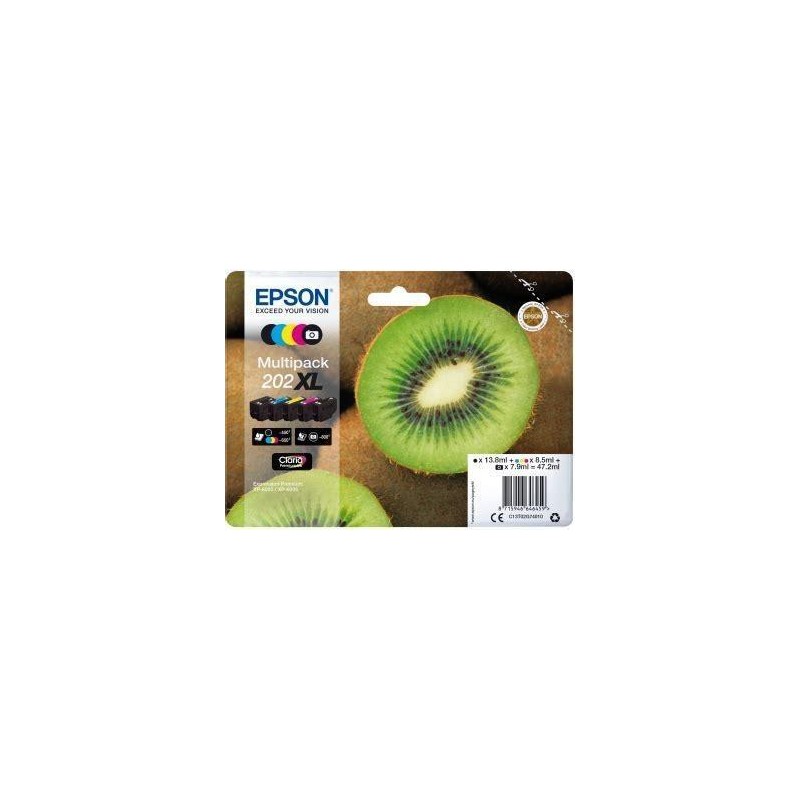 EPSON MULTIPACK 5-COLOURS 202XL CLARIA PREMIUM INK KIWI