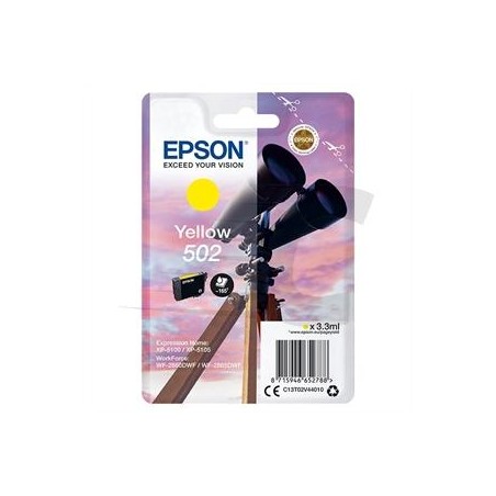 EPSON SINGLEPACK YELLOW 502 INK (XP-5100, XP-5105, WF-2860DWF, WF-2865DWF)