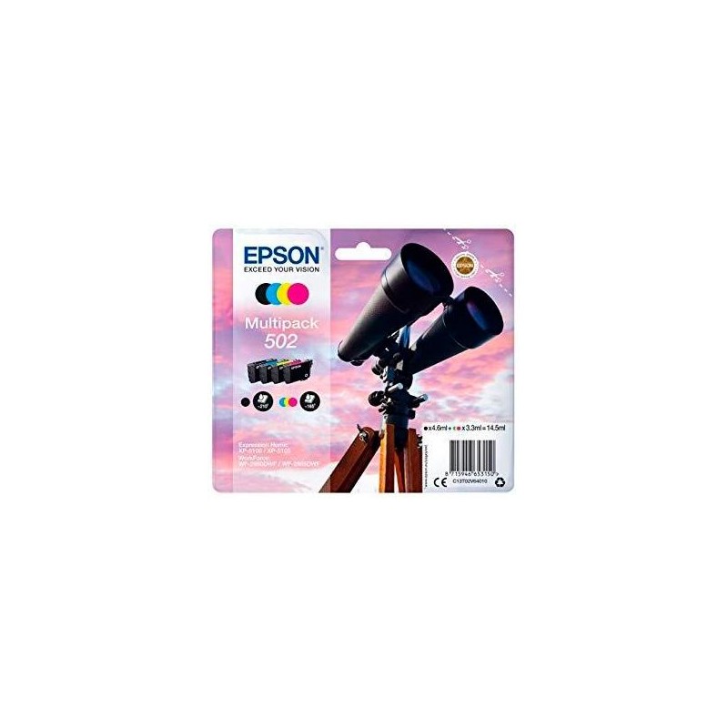 EPSON MULTIPACK 4-COLOURS 502 INK (XP-5100, XP-5105, WF-2860DWF, WF-2865DWF)