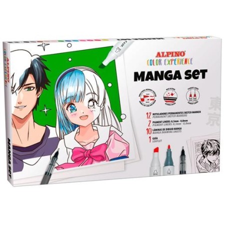 ALPINO ROTULADORES MANGA SET COLOR EXPERIENCE ESTUCHE 14 UD + LÁMINAS + GUÍA