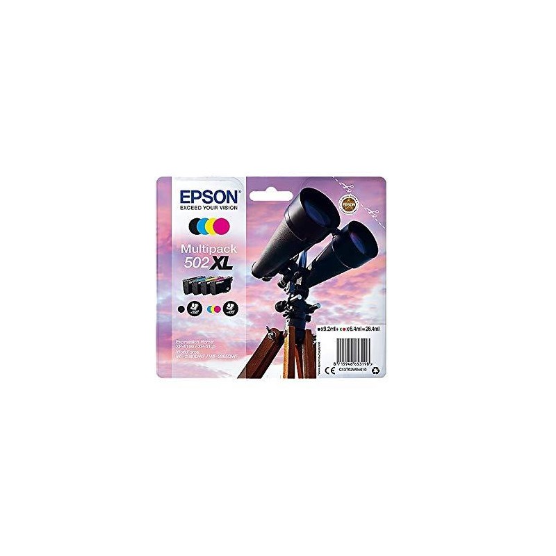 EPSON PACK BK/C/M/Y XP-5100, 5105 / WF2860DWF,2865DWF - Nº 502XL (4 COLORES)
