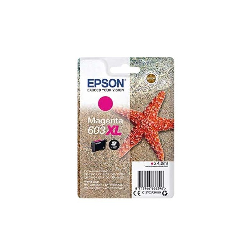 EPSON TINTA MAGENTA XP-2100, 3100, 4100 / WF-2830DWF, 2850DWF - 603 XL