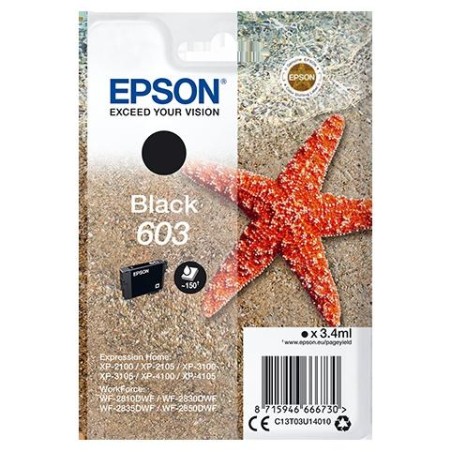 EPSON TINTA NEGRO XP-2100, 3100, 4100 / WF-2830DWF, 2850DW - Nº 603