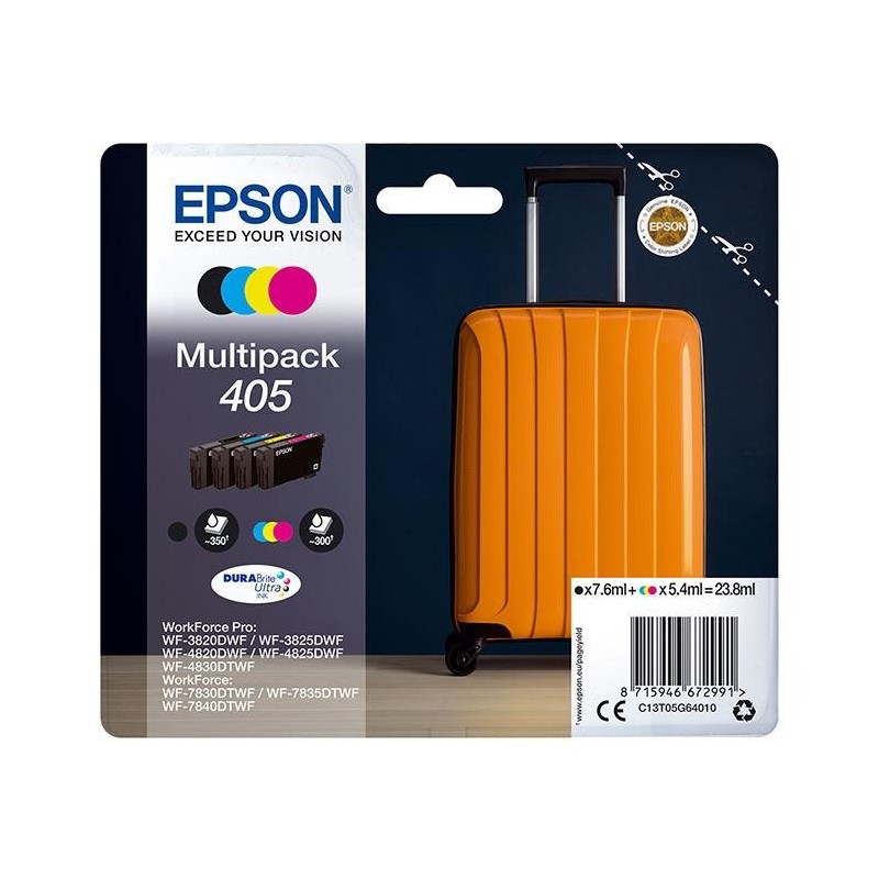 EPSON TINTA BK /C / M /Y MULTIPACK WORKFORCE PRO WF-3820DWF, WF-3825DWF, WF-4820DWF, WF-4825DWF, WF-4830DWF, WF-7830DTWF, WF-783