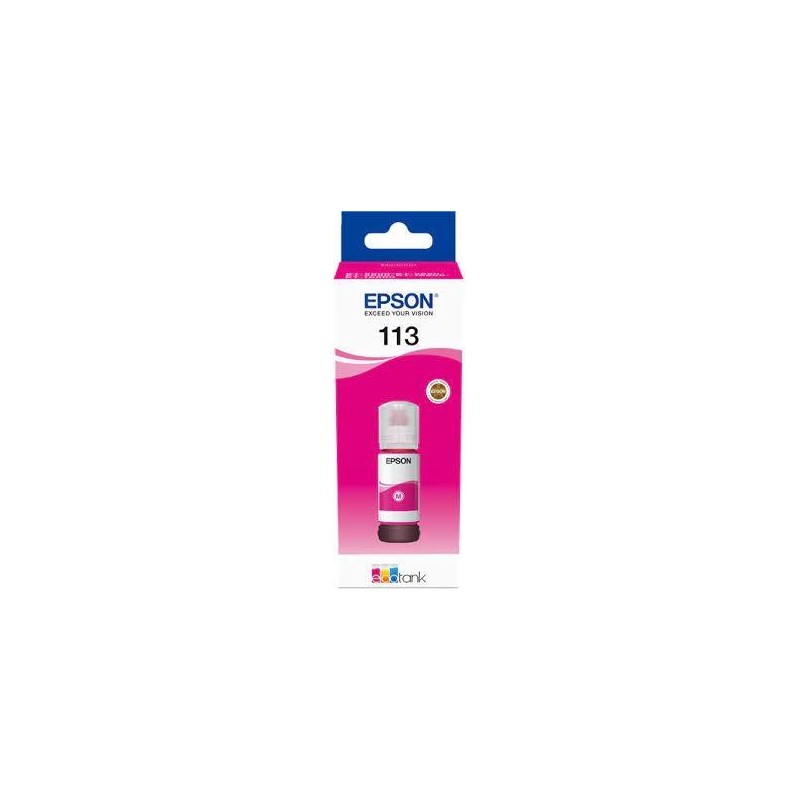 EPSON TINTA BOTE MAGENTA ECOTANK ET-5850, ET-5800, ET-16650, ET-16600, ET-5880, ET-5170 - Nº 113