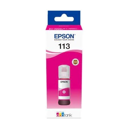 EPSON TINTA BOTE MAGENTA ECOTANK ET-5850, ET-5800, ET-16650, ET-16600, ET-5880, ET-5170 - Nº 113
