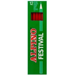 ALPINO LÁPICES DE COLORES FESTIVAL ROJO CAJA 12 UD