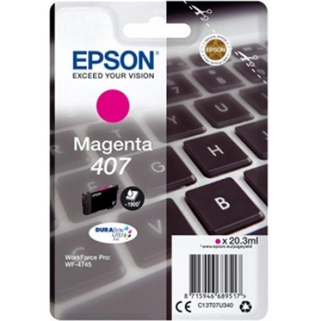 EPSON TINTA MAGENTA WORKFORCE PRO 4745 SERIES - Nº 407