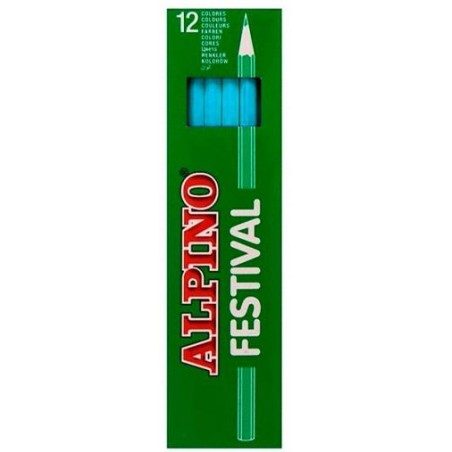 ALPINO LÁPICES DE COLORES FESTIVAL AZUL CLARO CAJA 12 UD