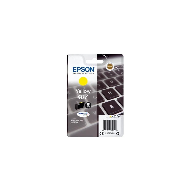 EPSON TINTA AMARILLO WORKFORCE PRO 4745 SERIES - Nº 407