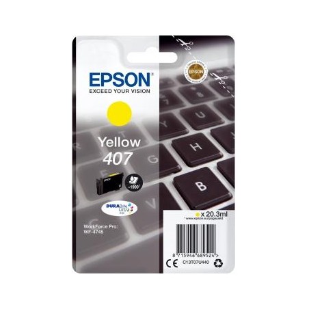 EPSON TINTA AMARILLO WORKFORCE PRO 4745 SERIES - Nº 407