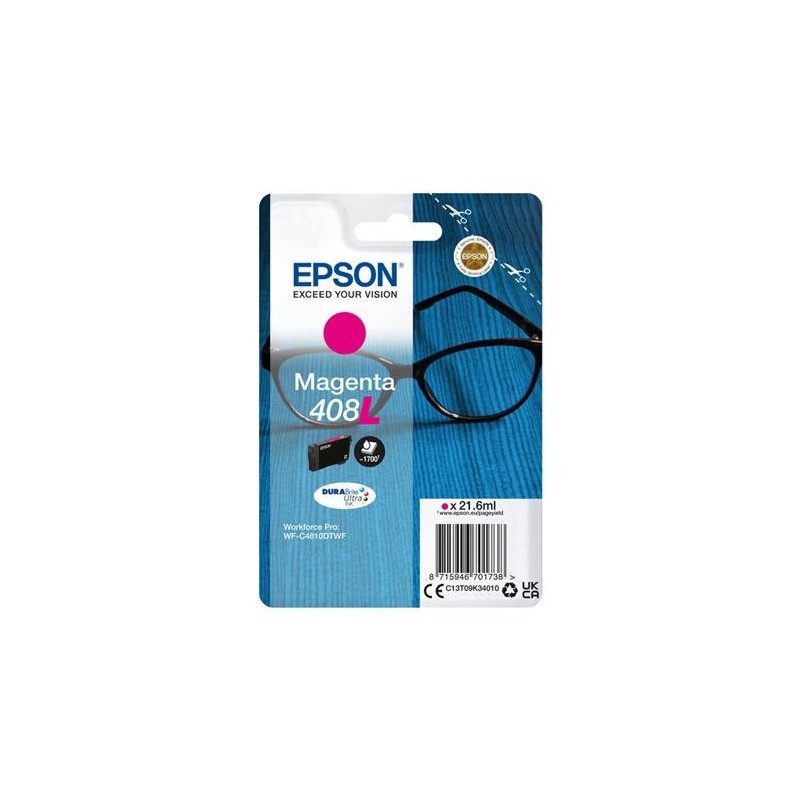 EPSON TINTA MAGENTA WF-C4810DTWF - Nº408L (408XL)