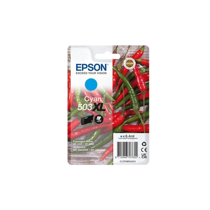 EPSON TINTA CIAN XP-5200, 5205 / WF-2960DWF, 2965DWF - 503XL