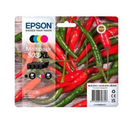 EPSON TINTA MULTIPACK BK / C / M / Y XP-5200, 5205 / WF-2960DWF, 2965DWF - 503XL (ALTA CAPACIDAD)