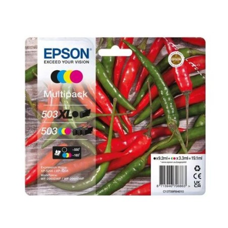 EPSON TINTA MULTIPACK BK / C / M / Y XP-5200, 5205 / WF-2960DWF, 2965DWF - 503XL