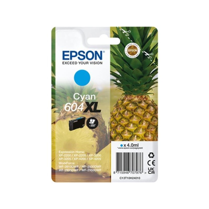 EPSON TINTA CIAN XP-2200, WF-2910DWF - 604XL