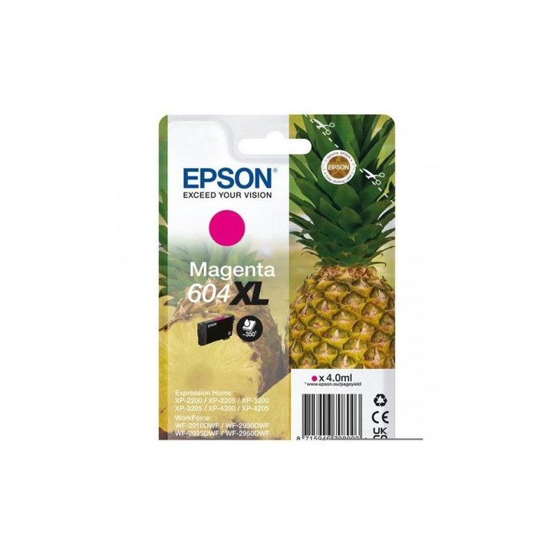 EPSON TINTA MAGENTA XP-2200, WF-2910DWF - 604XL