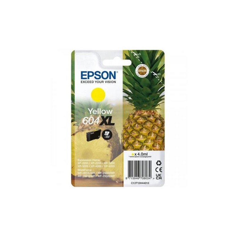 EPSON TINTA AMARILLO XP-2200, WF-2910DWF - 604XL