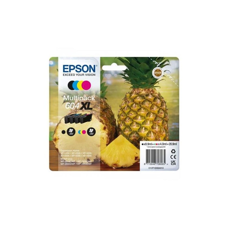 EPSON TINTA MULTIPACK BK / C / M / Y XP-2200, WF-2910DWF - 604XL *MAYOR CAPACIDAD*
