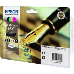 EPSON TINTA BK / C / M / Y DURABRITE ULTRA INK CARTUCHO - Nº16XL (PACK 4 COLORES)