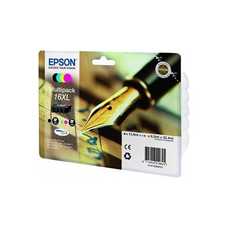 EPSON TINTA BK / C / M / Y DURABRITE ULTRA INK CARTUCHO - Nº16XL (PACK 4 COLORES)