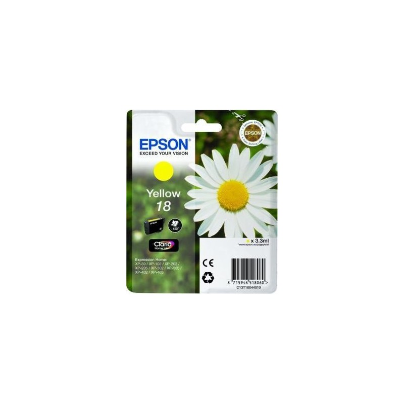 EPSON TINTA AMARILLO EXPRESSION HOME XP-102/205/305/405 - Nº18