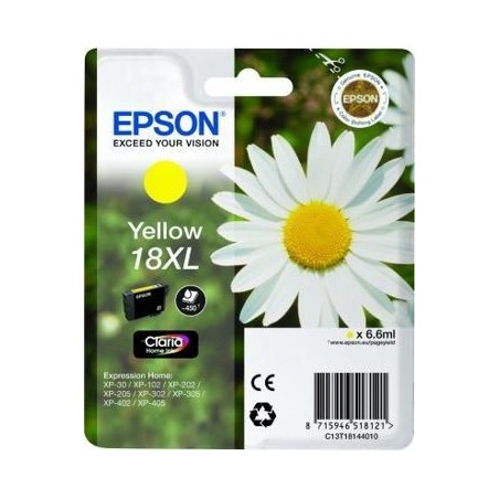 EPSON TINTA AMARILLO EXPRESSION HOME XP-102/205/215/305/405 - Nº18XL