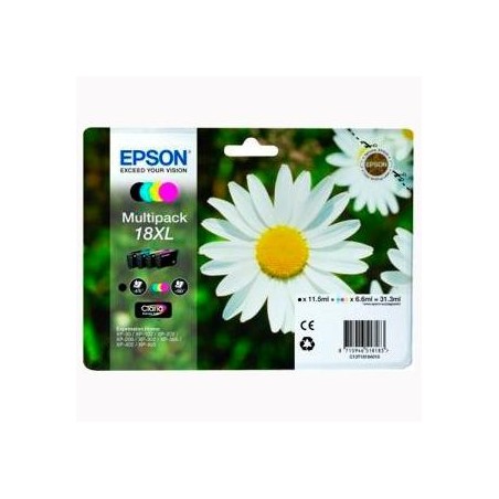 EPSON BK / C / M / Y EXPRESSION HOME XP-102/202/205/215/305/405 - Nº18XL (PACK 4 COLORES)