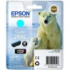 EPSON TINTA CIAN CLARIA PREMIUM XP 510 520 600 605 610 615 620 625 700 710 720 800 810 820 - 26XL ALTA CAPACIDAD