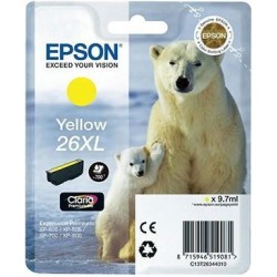 EPSON TINTA AMARILLO CLARIA PREMIUM XP 510 520 600 605 610 615 620 625 700 710 720 800 810 820 - 26XL ALTA CAPACIDAD