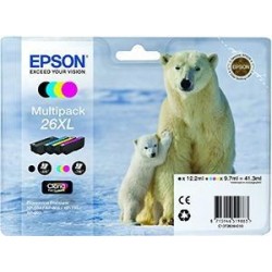 EPSON MULTIPACK BK/C/M/Y CLARIA PREMIUM XP 510 520 600 605 610 615 620 625 700 710 720 800 810 820 - 26XL ALTA CAPACIDAD