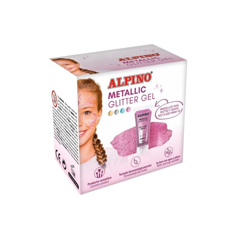 ALPINO GEL CON PURURINA METALLIC GLITTER ROSA
