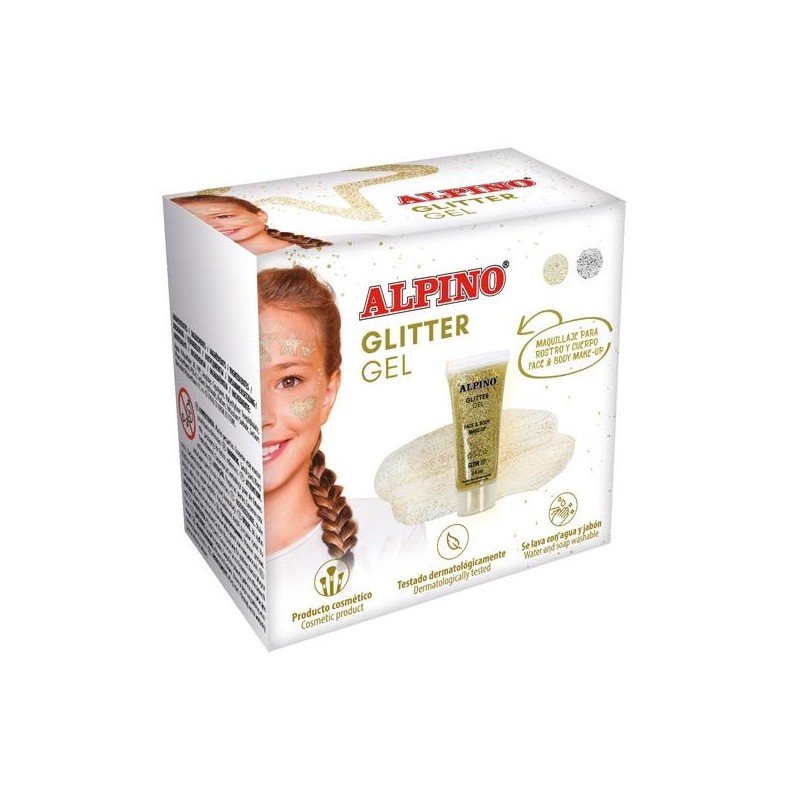 ALPINO GEL TRANSPARENTE CON PURPURINA GLITTER ORO