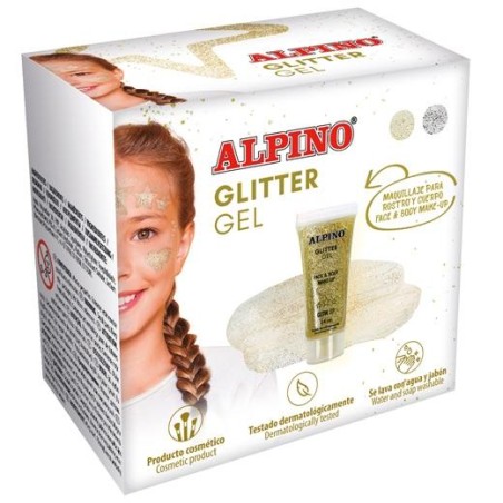 ALPINO GEL TRANSPARENTE CON PURPURINA GLITTER ORO