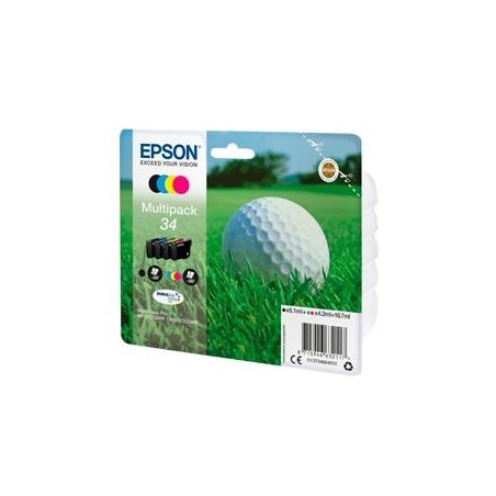 EPSON TINTA BK / C / M / Y MULTIPACK 4-COLOURS 34 DURABRITE ULTRA INK (6,1 ML NEGRO + 4,2 ML CIAN + 4,2 ML MAGENTA + 4,2 ML AMAR