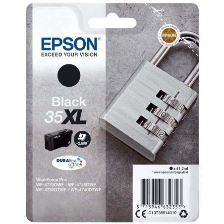 EPSON TINTA NEGRO WORKFORCE PRO WF-4720DWF, 4725DWF, 4730DWF, 4730DTWF, 4740DTWF - Nº 35XL