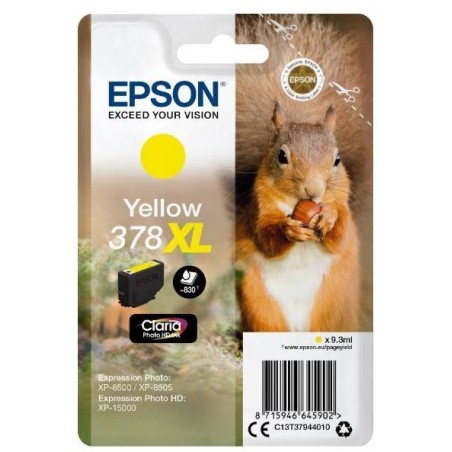 EPSON TINTA AMARILLO XP-8500, 8505, 15000 - Nº 378XL (CLARIA PHOTO HD)