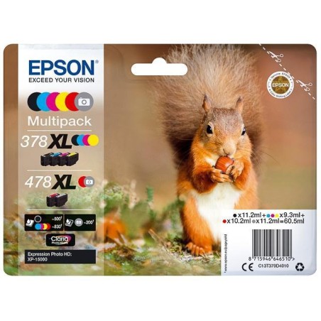 EPSON MULTIPACK 6-COLOURS 478XL CLARIA PHOTO HD INK