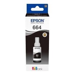EPSON TINTA BOTE NEGRO ECOTANK L355, 555 / ET-2500, 2550 , 2600 , 2650, 4500, 14000 - Nº 664