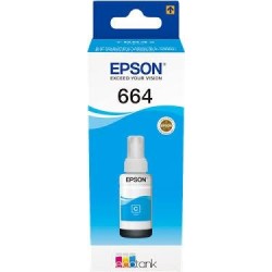 EPSON TINTA BOTE CIAN ECOTANK ECOTANK L355, 555 / ET-2500, 2550 , 2600 , 2650, 4500, 14000 - Nº 664