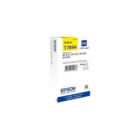 EPSON CARTUCHO AMARILLO XXL 4000 PAGINAS WORKFORCE PRO WF-5XXX SERIES