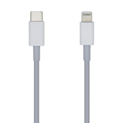 AISENS CABLE-APPLE -USB TYPE C-LIGHTNING-2A, 1M CARGA RÁPIDA BLANCO