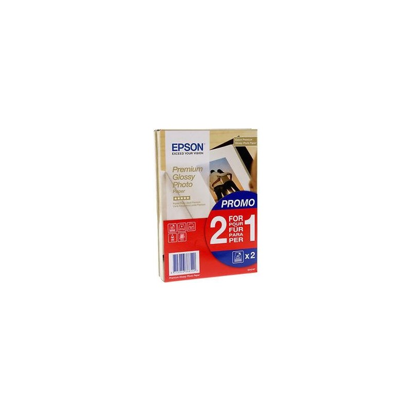 EPSON PAPEL PREMIUM GLOSSY PHOTO 255 GR, 10 X 15CM, 40H. PROMOCIÓN 2X1