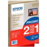 EPSON PAPEL PREMIUM GLOSSY PHOTO A4 255GR PAQUETE 15H PROMOCIÓN 2X1 BLANCO BRILLO