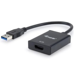 EQUIP CABLE ADAPTADOR USB 3.0 MACHO A HDMI HEMBRA NEGRO