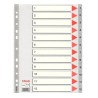 ESSELTE ÍNDICE NUMÉRICO MULTITALADRO SEPARADOR 1-12 POLIPROPILENO A4 GRIS CON CARÁTULA ÍNDICE CARTÓN COLOR