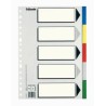 ESSELTE SEPARADORES 5 POSICIONES FOLIO PP COLORES CON CARÁTULA ÍNDICE CARTÓN BLANCO / NEGRO