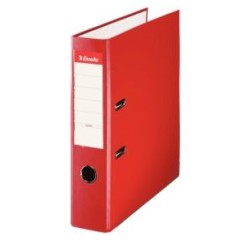 ESSELTE ARCHIVADOR PALANCA FOLIO LOMO ANCHO PP INTERIOR FORRADO EN PAPEL RADO CANTONERAS ROJO