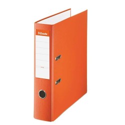 ESSELTE ARCHIVADOR PALANCA FOLIO LOMO ANCHO PP INTERIOR FORRADO EN PAPEL RADO CANTONERAS NARANJA